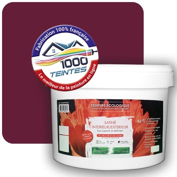 Peinture Natura Tassili® Violet Bordeaux (RAL Classic 4004) Intérieur/Extérieur SATIN