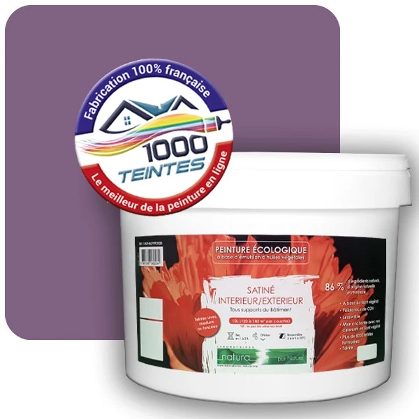 Peinture Natura Tassili® Lilas Rouge (RAL Classic 4001) Intérieur/Extérieur SATIN