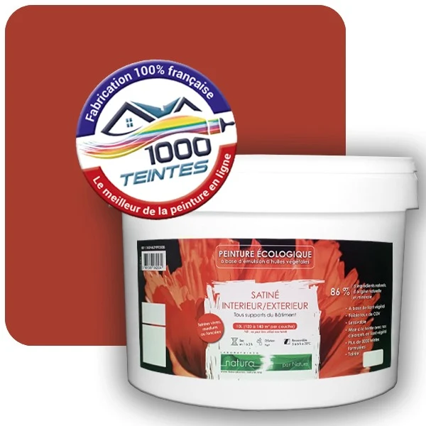 Peinture Natura Tassili® Rouge Corail (RAL Classic 3016) Intérieur/Extérieur SATIN