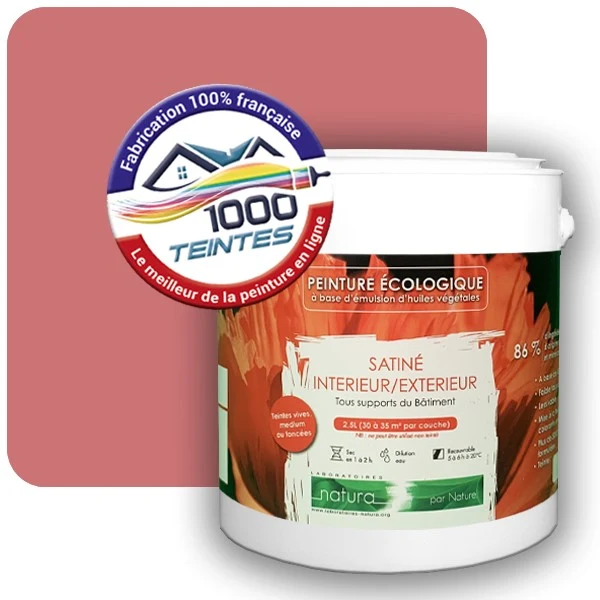 Peinture Natura Tassili® Vieux Rose (RAL Classic 3014) Intérieur/Extérieur SATIN