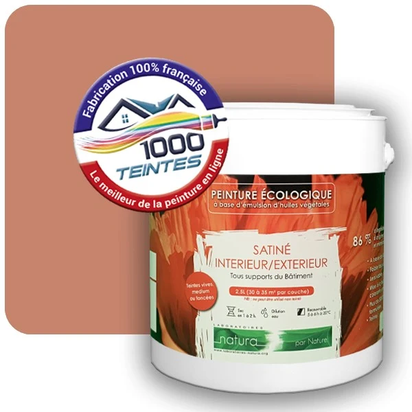 Peinture Natura Tassili® Rouge Beige (RAL Classic 3012) Intérieur/Extérieur SATIN