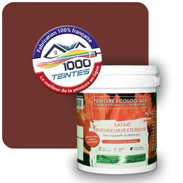 Peinture Natura Tassili® Rouge Oxyde (RAL Classic 3009) Intérieur/Extérieur SATIN