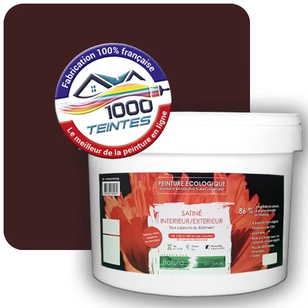 Peinture Natura Tassili® Rouge Noir (RAL Classic 3007) Intérieur/Extérieur SATIN