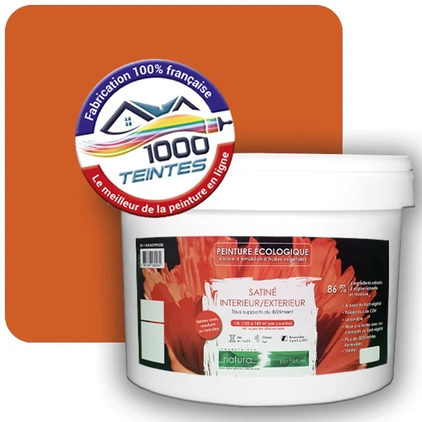 Peinture Natura Tassili® Orangé de Sécurité (RAL Classic 2010) Intérieur/Extérieur SATIN