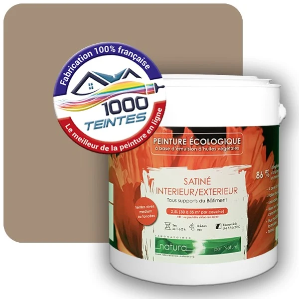 Peinture Natura Tassili® Beige Gris (RAL Classic 1019) Intérieur/Extérieur SATIN