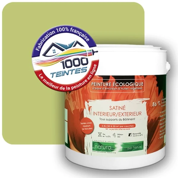 Peinture Natura Tassili® Les Verts (Mille Teintes E9-27) Intérieur/Extérieur SATIN