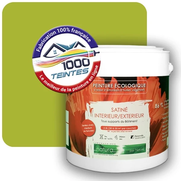 Peinture Natura Tassili® Les Verts (Mille Teintes E9-24) Intérieur/Extérieur SATIN