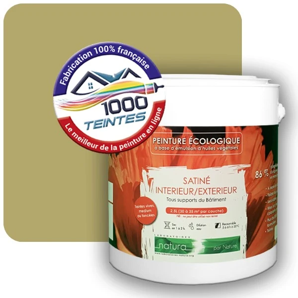 Peinture Natura Tassili® Les Jaunes (Mille Teintes E8-54) Intérieur/Extérieur SATIN