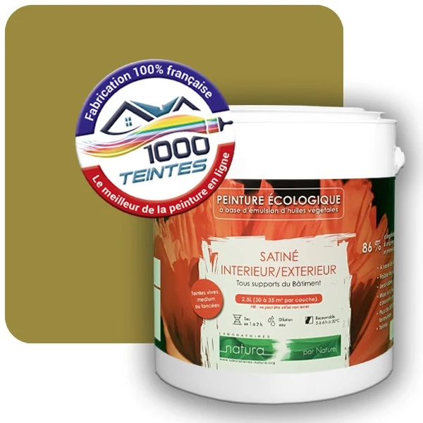 Peinture Natura Tassili® Les Jaunes (Mille Teintes E8-50) Intérieur/Extérieur SATIN