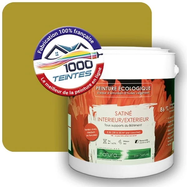 Peinture Natura Tassili® Les Jaunes (Mille Teintes E8-45) Intérieur/Extérieur SATIN