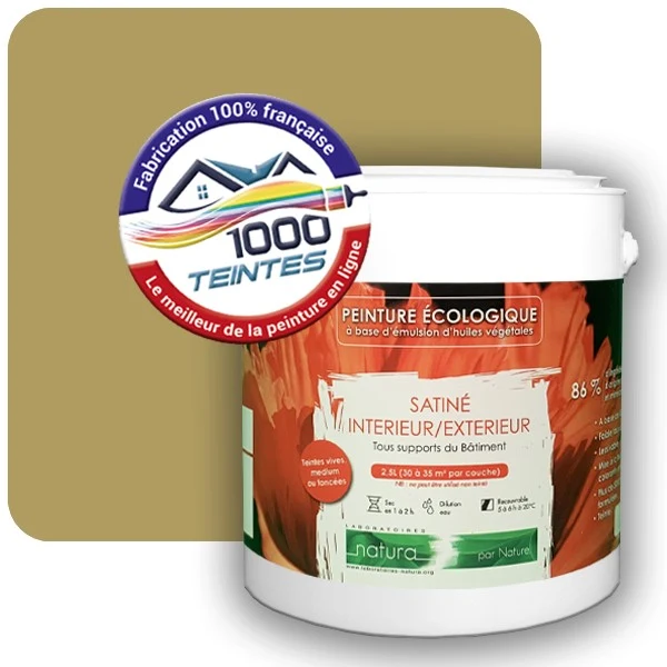 Peinture Natura Tassili® Les Jaunes (Mille Teintes E8-34) Intérieur/Extérieur SATIN