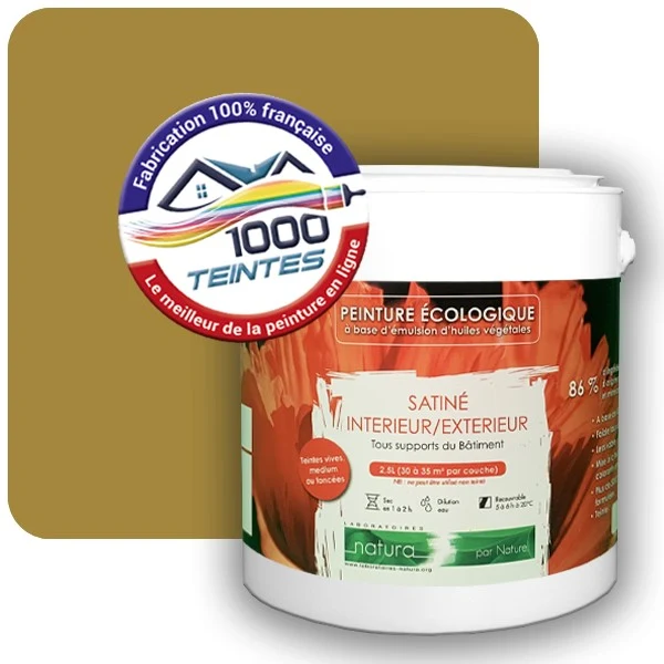 Peinture Natura Tassili® Les Jaunes (Mille Teintes E8-30) Intérieur/Extérieur SATIN