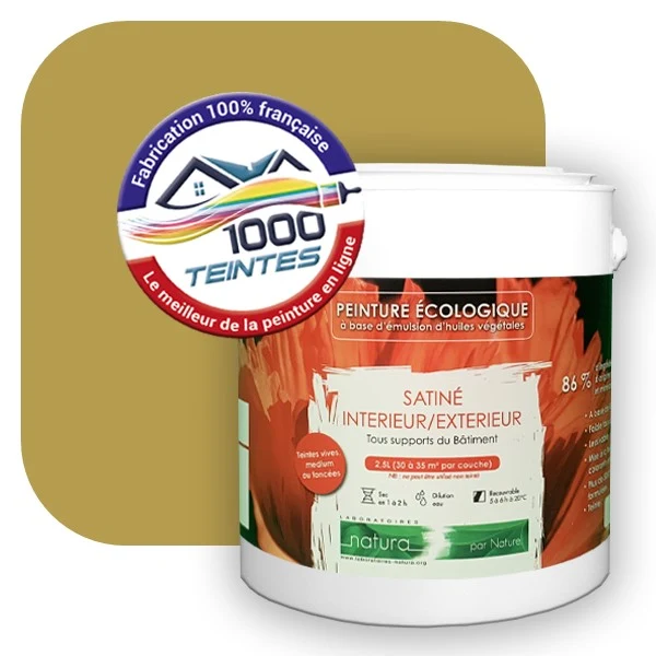 Peinture Natura Tassili® Les Jaunes (Mille Teintes E8-29) Intérieur/Extérieur SATIN
