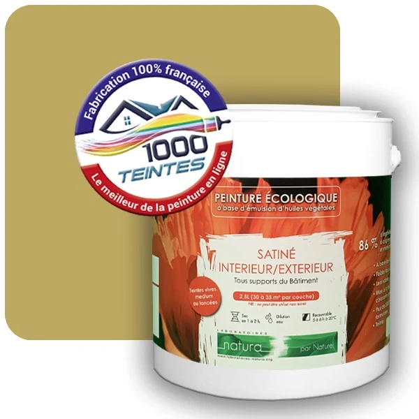 Peinture Natura Tassili® Les Jaunes (Mille Teintes E8-28) Intérieur/Extérieur SATIN