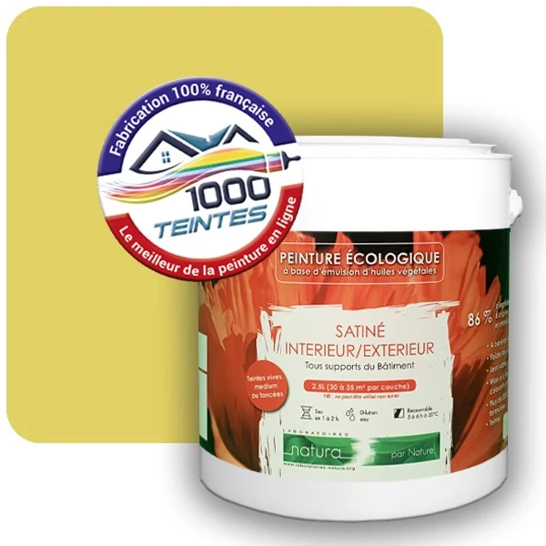 Peinture Natura Tassili® Les Jaunes (Mille Teintes E8-24) Intérieur/Extérieur SATIN