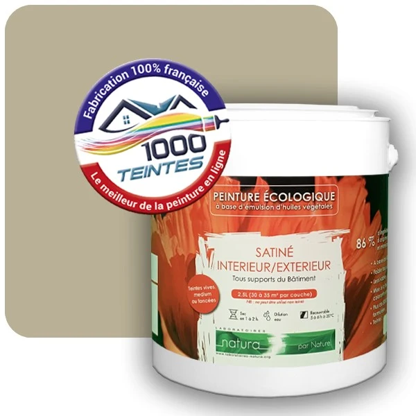 Peinture Natura Tassili® Les Jaunes (Mille Teintes E8-19) Intérieur/Extérieur SATIN