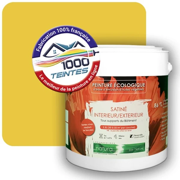 Peinture Natura Tassili® Les Jaunes (Mille Teintes E8-4) Intérieur/Extérieur SATIN