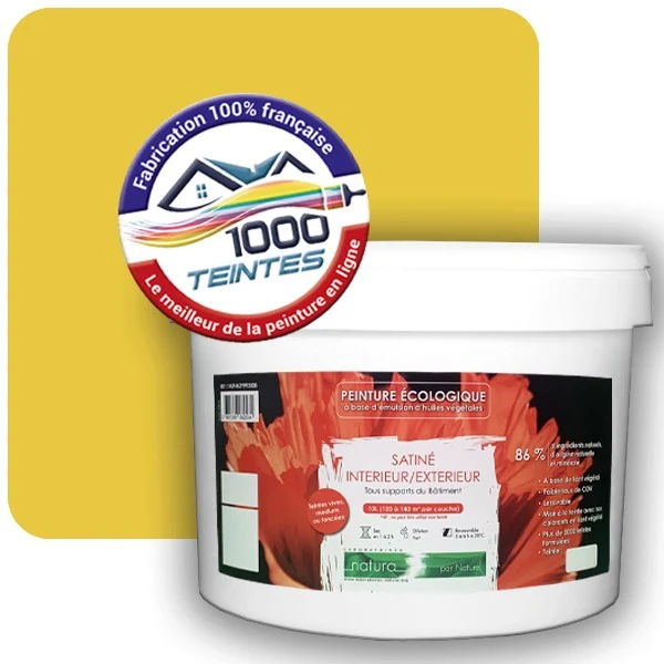 Peinture Natura Tassili® Les Jaunes (Mille Teintes E8-4) Intérieur/Extérieur SATIN