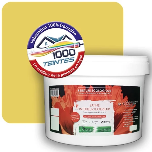 Peinture Natura Tassili® Les Jaunes (Mille Teintes E8-3) Intérieur/Extérieur SATIN