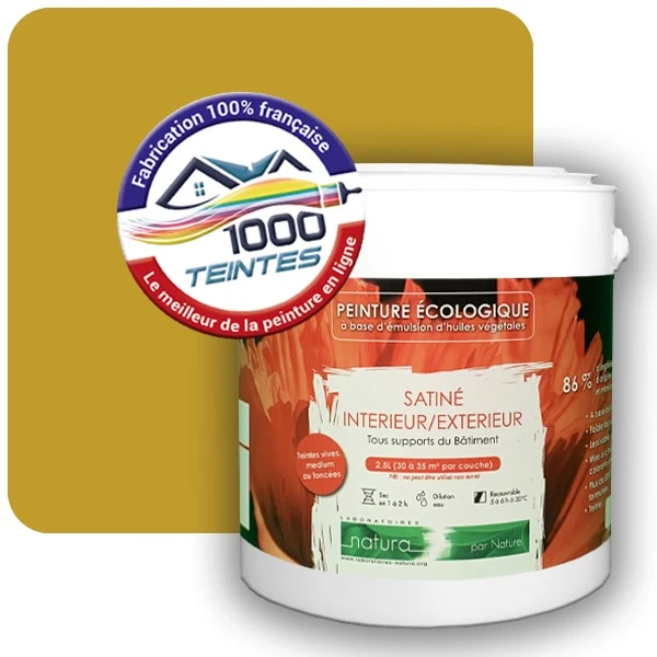 Peinture Natura Tassili® Les Jaunes (Mille Teintes E7-50) Intérieur/Extérieur SATIN