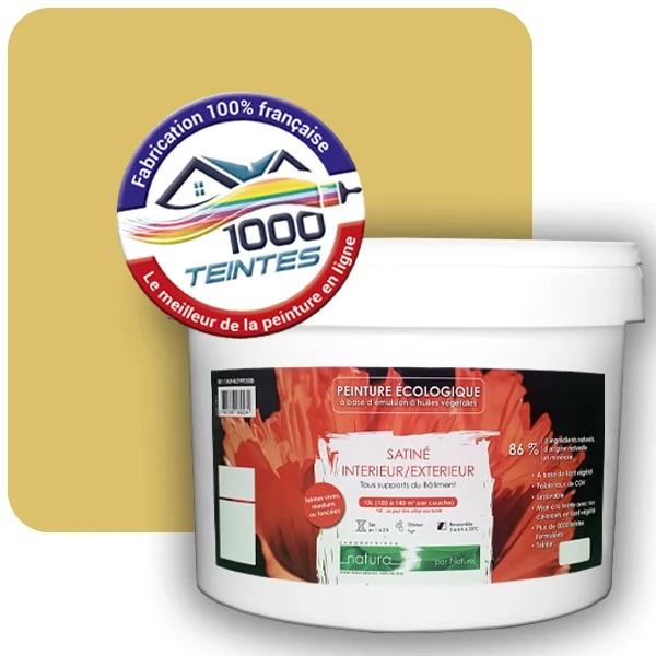 Peinture Natura Tassili® Les Jaunes (Mille Teintes E7-48) Intérieur/Extérieur SATIN