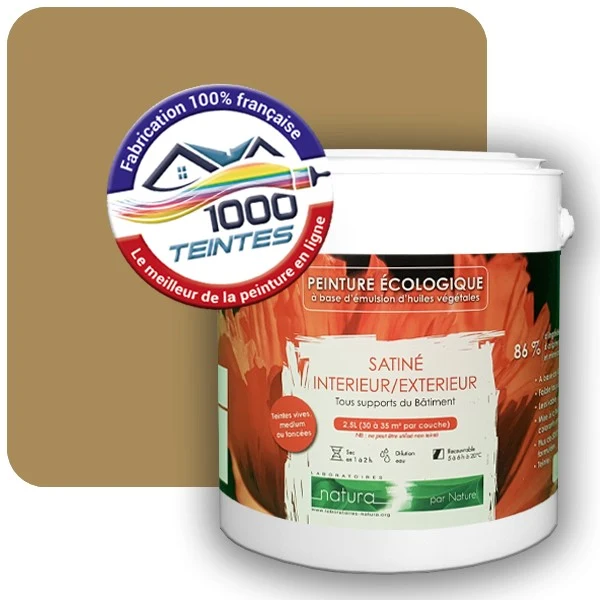 Peinture Natura Tassili® Les Jaunes (Mille Teintes E7-34) Intérieur/Extérieur SATIN