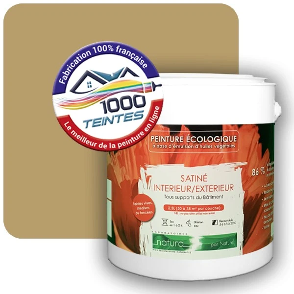 Peinture Natura Tassili® Les Jaunes (Mille Teintes E7-33) Intérieur/Extérieur SATIN
