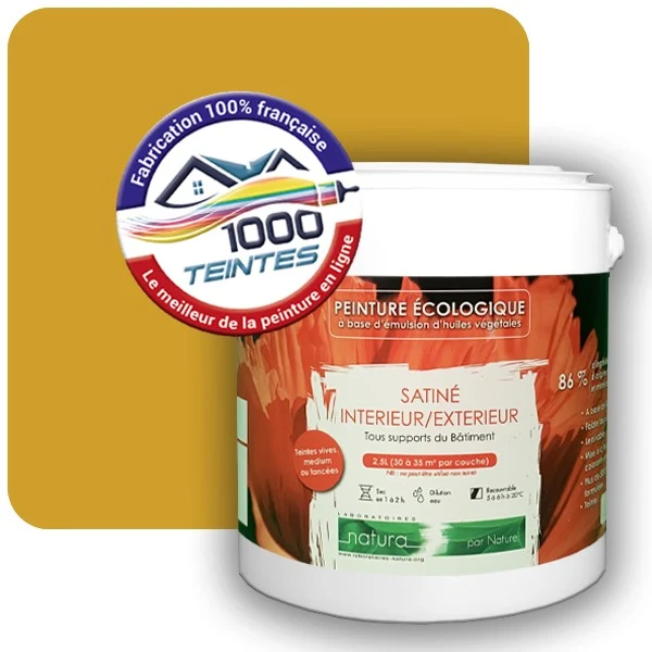 Peinture Natura Tassili® Les Jaunes (Mille Teintes E7-30) Intérieur/Extérieur SATIN