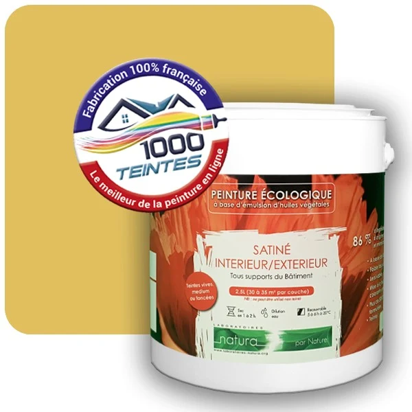 Peinture Natura Tassili® Les Jaunes (Mille Teintes E7-28) Intérieur/Extérieur SATIN