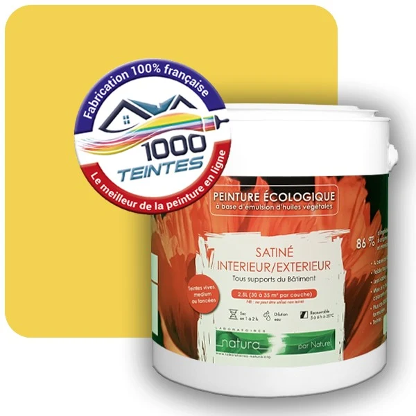 Peinture Natura Tassili® Les Jaunes (Mille Teintes E7-23) Intérieur/Extérieur SATIN