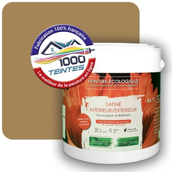 Peinture Natura Tassili® Les Jaunes (Mille Teintes E7-19) Intérieur/Extérieur SATIN