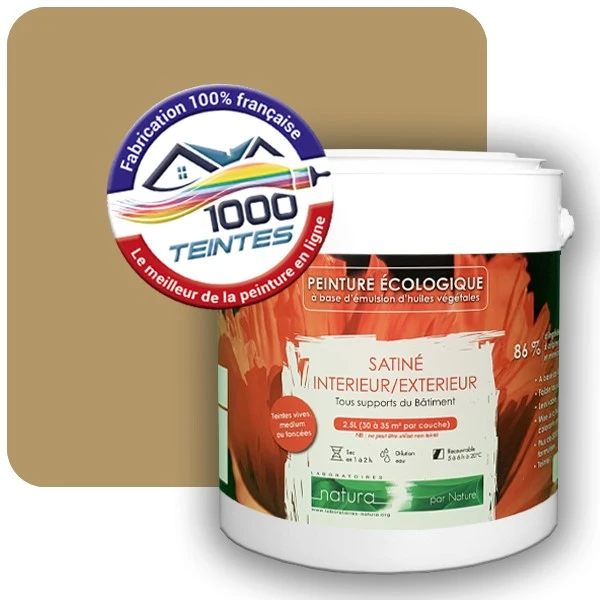 Peinture Natura Tassili® Les Jaunes (Mille Teintes E7-18) Intérieur/Extérieur SATIN