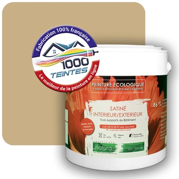 Peinture Natura Tassili® Les Jaunes (Mille Teintes E7-17) Intérieur/Extérieur SATIN