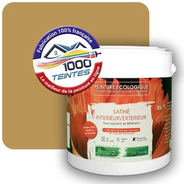 Peinture Natura Tassili® Les Jaunes (Mille Teintes E7-13) Intérieur/Extérieur SATIN