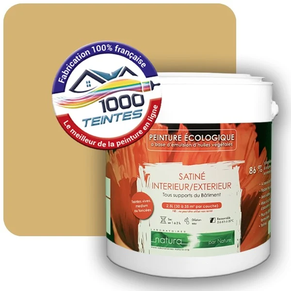 Peinture Natura Tassili® Les Jaunes (Mille Teintes E6-53) Intérieur/Extérieur SATIN