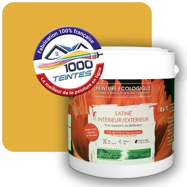 Peinture Natura Tassili® Les Jaunes (Mille Teintes E6-45) Intérieur/Extérieur SATIN