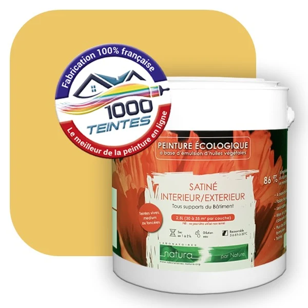 Peinture Natura Tassili® Les Jaunes (Mille Teintes E6-43) Intérieur/Extérieur SATIN