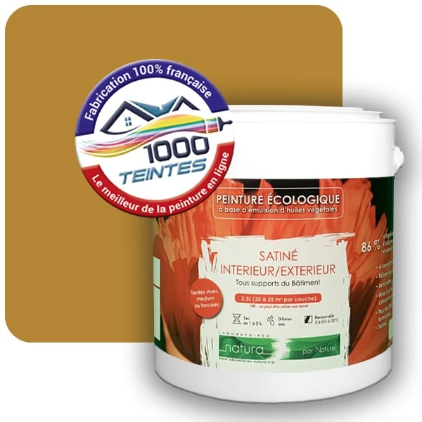 Peinture Natura Tassili® Les Jaunes (Mille Teintes E6-30) Intérieur/Extérieur SATIN