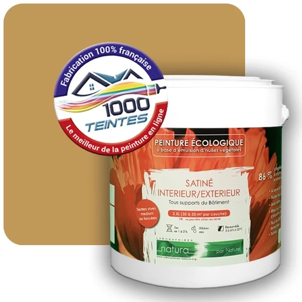 Peinture Natura Tassili® Les Jaunes (Mille Teintes E6-29) Intérieur/Extérieur SATIN