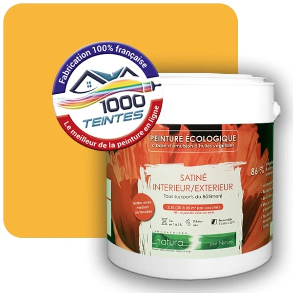Peinture Natura Tassili® Les Jaunes (Mille Teintes E6-24) Intérieur/Extérieur SATIN
