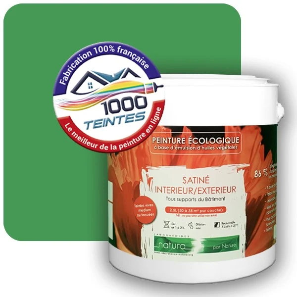 Peinture Natura Tassili® Les Verts (Mille Teintes E11-45) Intérieur/Extérieur SATIN