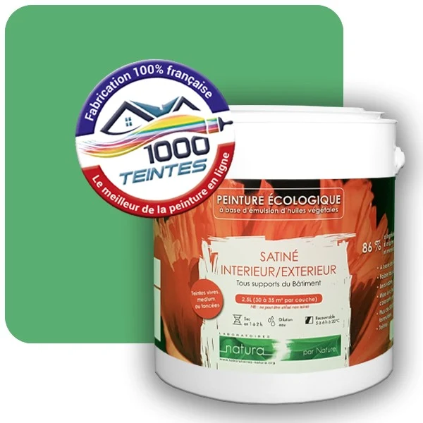 Peinture Natura Tassili® Les Verts (Mille Teintes E11-44) Intérieur/Extérieur SATIN