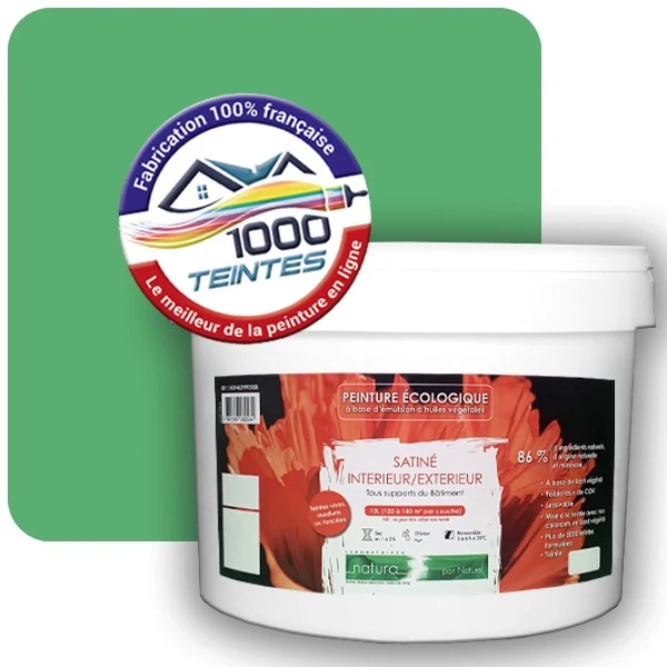 Peinture Natura Tassili® Les Verts (Mille Teintes E11-44) Intérieur/Extérieur SATIN