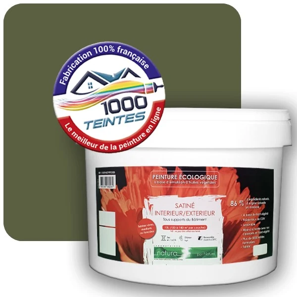 Peinture Natura Tassili® Les Verts (Mille Teintes E10-35) Intérieur/Extérieur SATIN