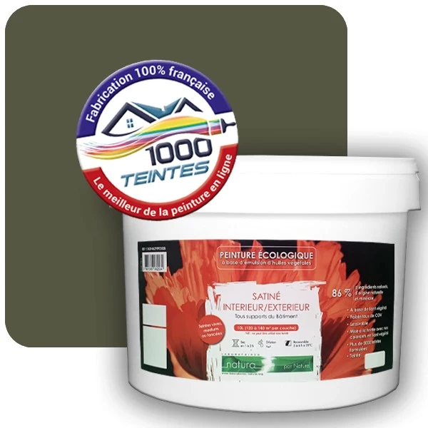 Peinture Natura Tassili® Les Verts (Mille Teintes E10-20) Intérieur/Extérieur SATIN