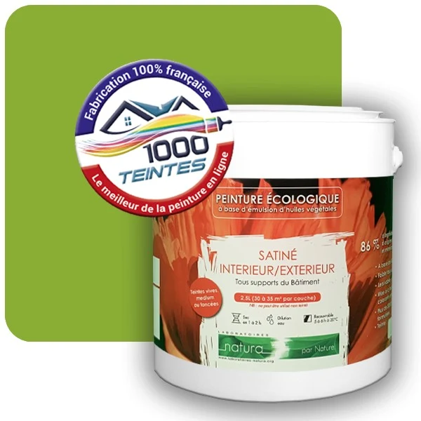 Peinture Natura Tassili® Les Verts (Mille Teintes E10-5) Intérieur/Extérieur SATIN