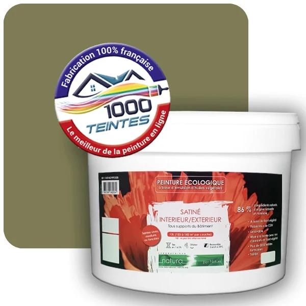 Peinture Natura Tassili® Les Verts (Mille Teintes E9-54) Intérieur/Extérieur SATIN