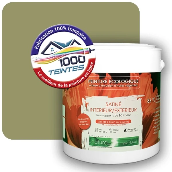 Peinture Natura Tassili® Les Verts (Mille Teintes E9-53) Intérieur/Extérieur SATIN