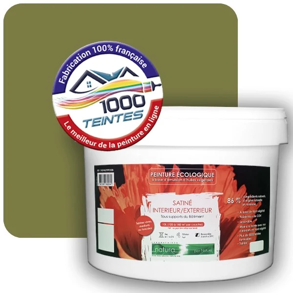 Peinture Natura Tassili® Les Verts (Mille Teintes E9-50) Intérieur/Extérieur SATIN