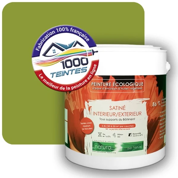 Peinture Natura Tassili® Les Verts (Mille Teintes E9-45) Intérieur/Extérieur SATIN